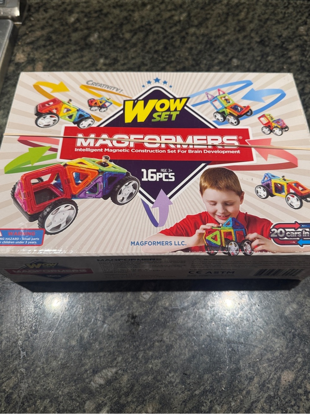 Magformers Wow Set 16-Piece Magnetic Building Toy - Multicolor